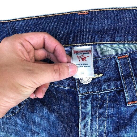 True Religion Jeans Size 34 BOOTCUT Blue - Picture 6 of 10